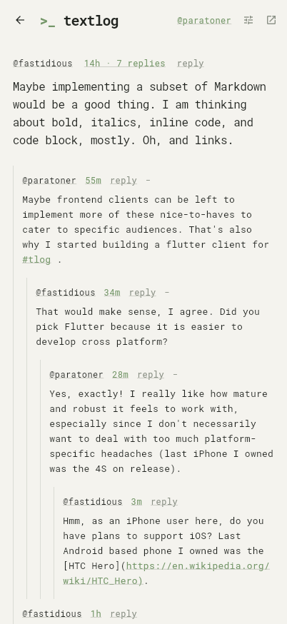 textlog screenshot